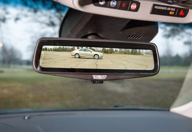 The CT6’s rear view mirror as it provides video streaming.