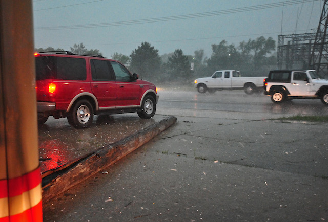 “Cars getting hit by hail stones in Kansas” by State Farm is licensed under CC BY 2.0