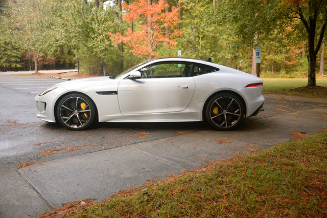 jaguar f type white coupe