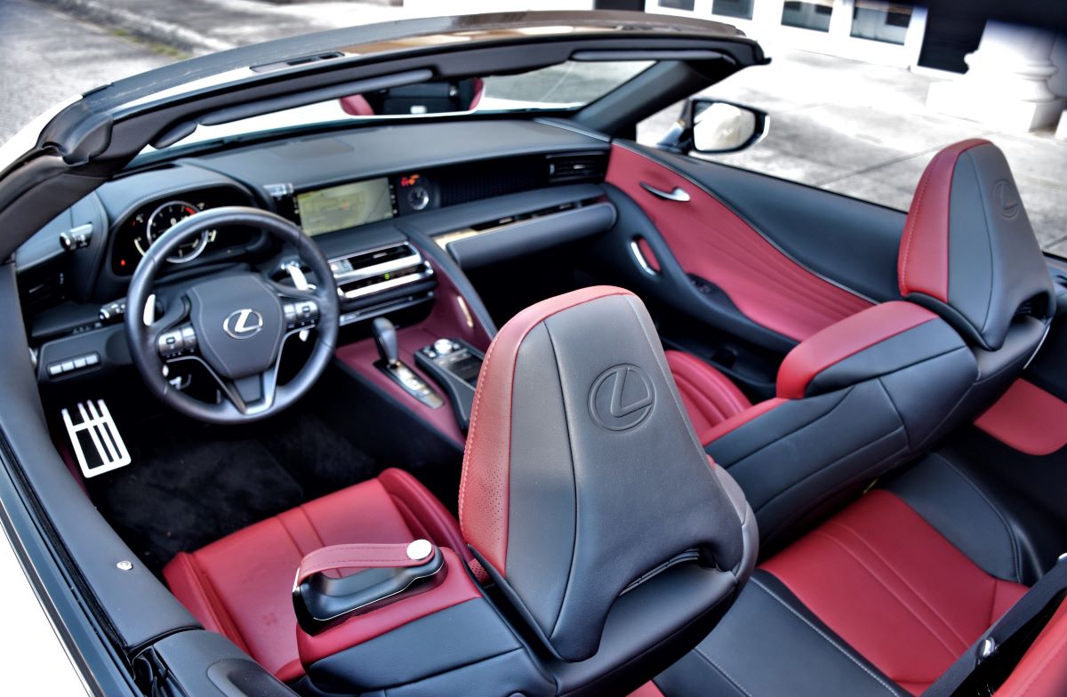 2021 Lexus LC 500 Convertible profile interior