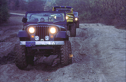 Off-Road Jeep Wranglers. 