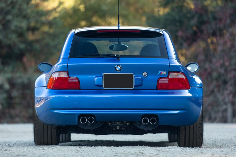 2002 BMW M Coupe blue rear