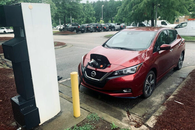 2020 Nissan Leaf charging
