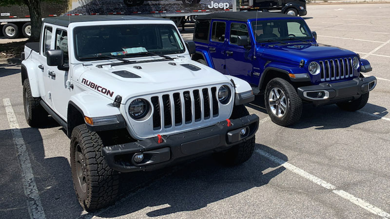 Jeep Gladiator parking lot