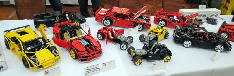 Lego cars on table