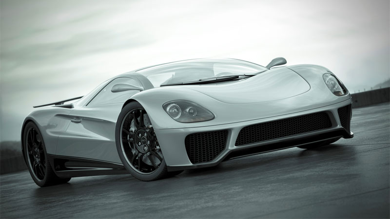 aerodynamic sports car