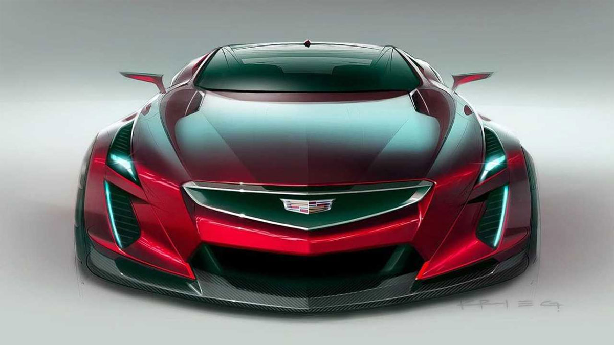Cadillac sports car rendering