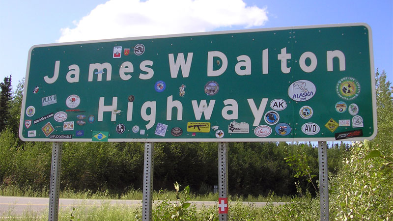 James Dalton Highway sign