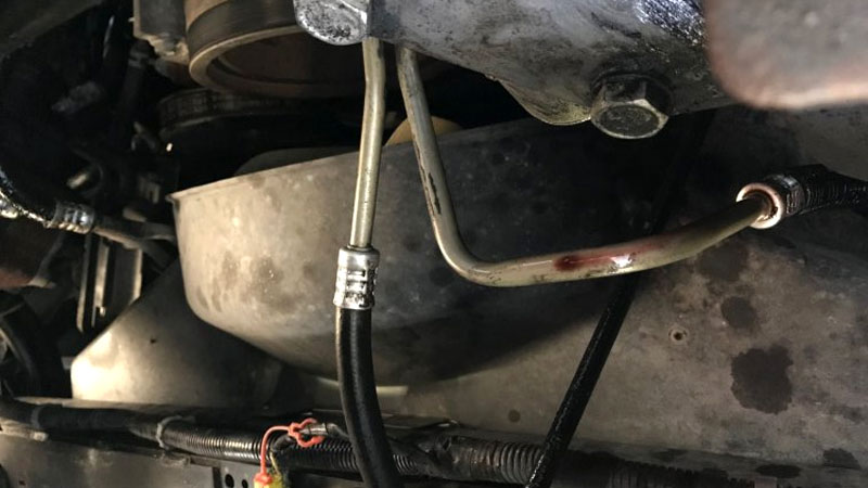 transmission cooling lines leaking